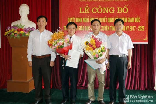 Bổ nhiệm Giám đốc Trung tâm Giáo dục thường xuyên tỉnh Nghệ An