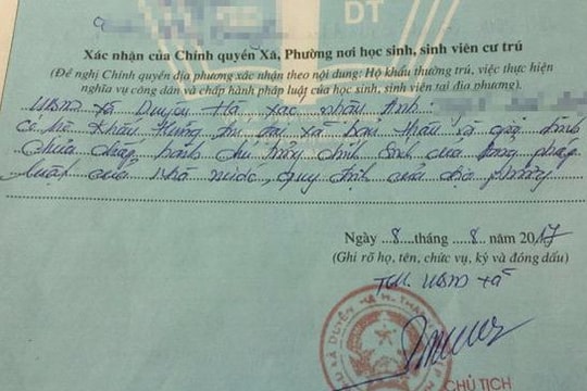 Lại thêm xã phê 'chưa chấp hành' lên lý lịch sinh viên
