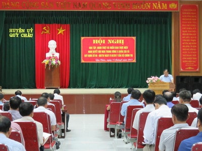 Quỳ Châu: Quán triệt Nghị quyết Trung ương 5 (khóa XII) cho cán bộ cốt cán