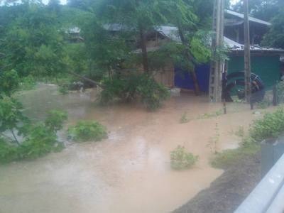 Mưa lớn ở Kỳ Sơn, nhiều địa bàn ngập sâu trong nước