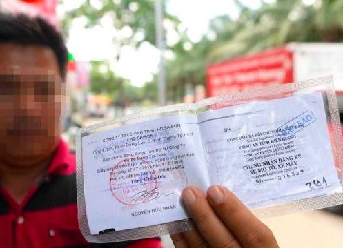 Được dùng bản sao giấy đăng ký xe khi lái xe