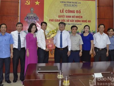 Trao Quyết định bổ nhiệm Phó Giám đốc Sở Xây dựng