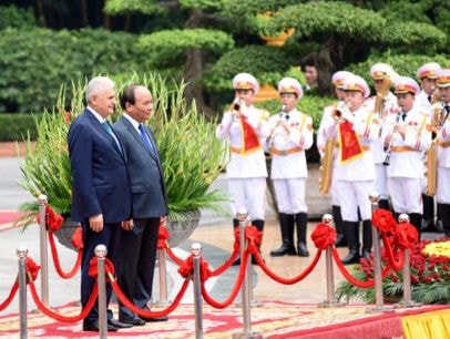 Thủ tướng Nguyễn Xuân Phúc chủ trì lễ đón Thủ tướng Thổ Nhĩ Kỳ