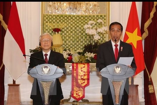 Tổng Bí thư Nguyễn Phú Trọng hội đàm với Tổng thống Joko Widodo