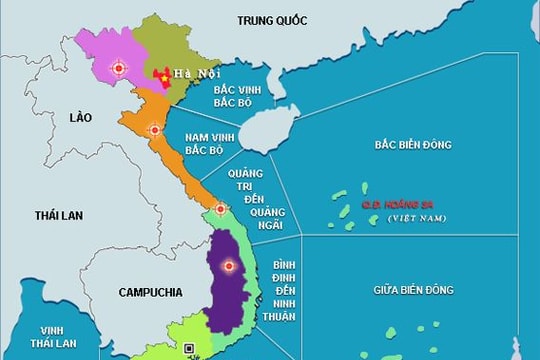 Xuất hiện vùng áp thấp trên khu vực biên giới Việt-Trung