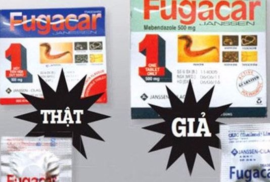 Phát hiện thuốc tẩy giun Fugacar giả