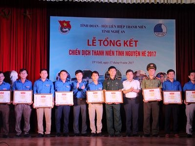 Trung ương Đoàn khen thưởng 5 tập thể, 10 cá nhân trong hoạt động tình nguyện hè