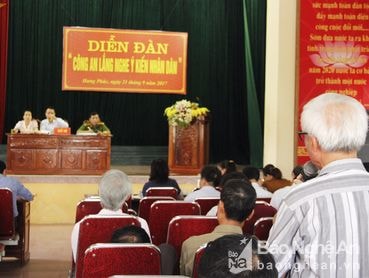 Người dân TP. Vinh hiến kế cho công an về đảm bảo an ninh trật tự