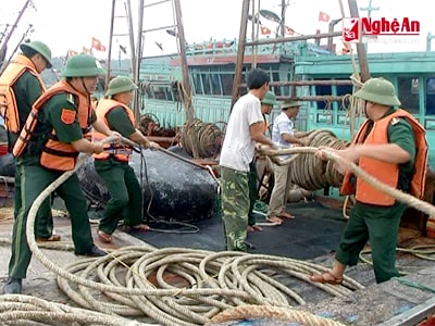 Đồn BP Cảng Cửa Lò – Bến Thuỷ chủ động phòng chống bão lụt