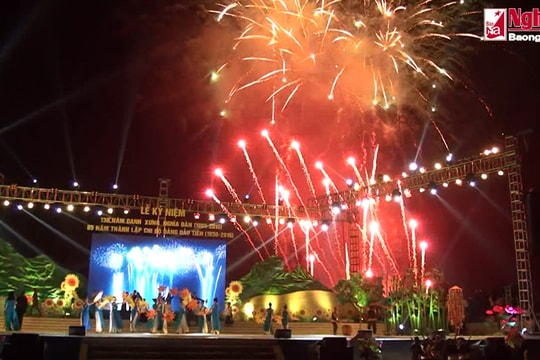 Màn pháo hoa chào mừng 130 năm danh xưng Nghĩa Đàn