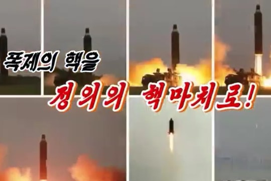 Triều Tiên phát hình ảnh tàu sân bay Mỹ chìm trong biển lửa