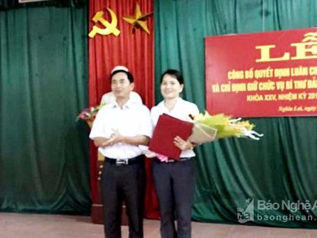 Nghĩa Đàn: Công bố quyết định bổ nhiệm cán bộ