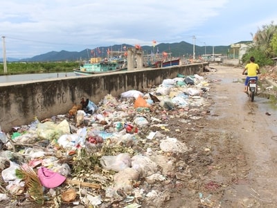 Nhếch nhác tuyến đê biển Quỳnh Phương