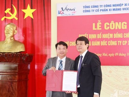 Công ty CP Xi măng Vicem Hoàng Mai có Tổng giám đốc mới