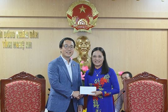 Tỉnh Gyeonggi (Hàn Quốc) ủng hộ Nghệ An khắc phục thiệt hại do mưa lũ