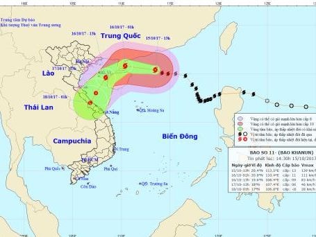 Cảnh báo mưa lớn trên đất liền