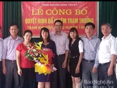 Bổ nhiệm Trạm trưởng Trạm Khuyến nông huyện Tân Kỳ