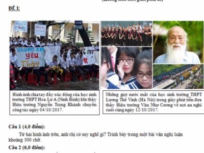 Thầy Văn Như Cương và bác sĩ Nguyễn Anh Trí vào đề Văn