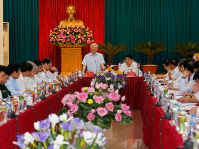 Tổng Bí thư Nguyễn Phú Trọng: Nghệ An phải có khát vọng vươn lên mạnh mẽ hơn nữa