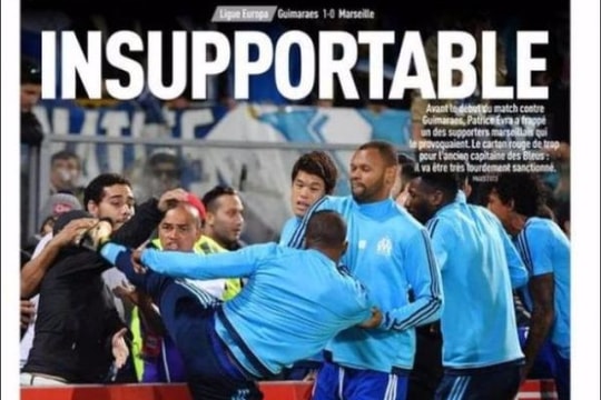 Báo chí châu Âu hổ thẹn với hành vi bạo lực của hậu vệ Evra