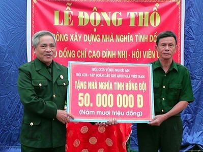 Xây dựng nhà nghĩa tình đồng đội ở Yên Thành
