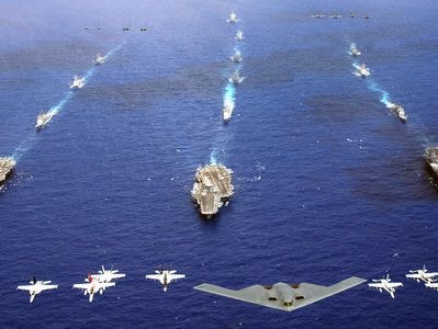 7 tàu sân bay Mỹ cùng được triển khai khi ông Trump thăm châu Á