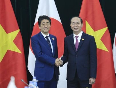 Chủ tịch nước Trần Đại Quang tiếp Thủ tướng Nhật Bản Shinzo Abe