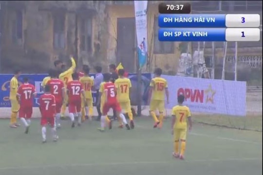 Bạo lực thái quá tại Giải bóng đá Sinh viên toàn quốc 2017