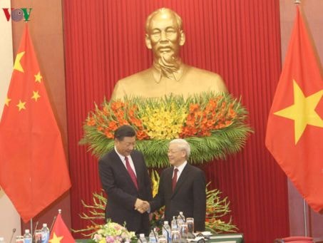 Tổng Bí thư Nguyễn Phú Trọng hội đàm với Tổng Bí thư Tập Cận Bình