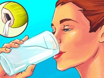 Da trắng hồng nhờ uống nước dừa