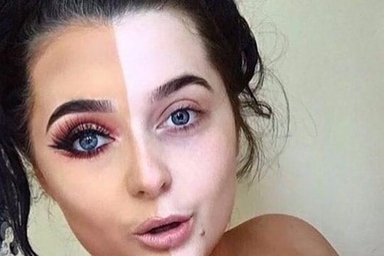 Trào lưu trang điểm nửa mặt gây sốt trên Instagram
