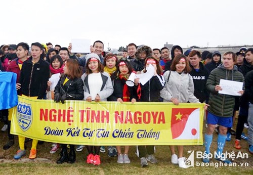 Giải bóng đá đồng hương xứ Nghệ ở Nhật hướng về quê hương