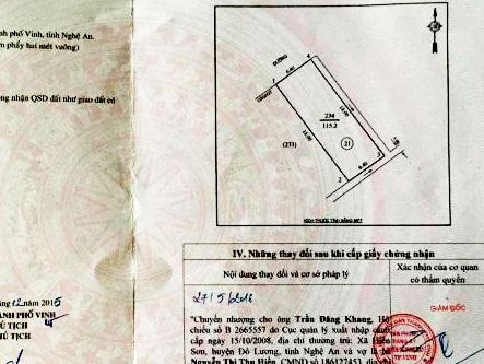 Diện tích đất ở tối thiểu để được cấp bìa đỏ tại Nghệ An