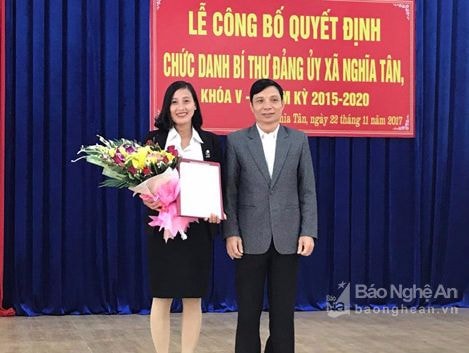 Công bố quyết định bổ nhiệm Bí thư Đảng ủy xã Nghĩa Tân (Nghĩa Đàn)