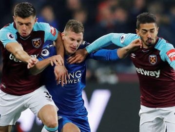 West Ham và Leicester chia điểm