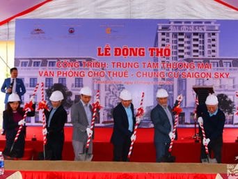 Động thổ Trung tâm thương mại và chung cư có tổng vốn đầu tư 110 tỷ đồng