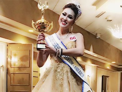 Người đẹp 'dao kéo' Phi Thanh Vân đăng quang hoa hậu ở Mỹ