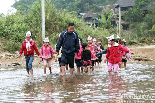 Sự học ở một điểm trường khó khăn nhất Nghệ An
