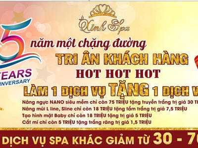 Xinh Spa ưu đãi 'khủng' tri ân khách hàng nhân dịp sinh nhật lần thứ 5