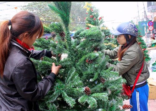 Kiếm tiền triệu nhờ dịch vụ trang trí cây thông Noel