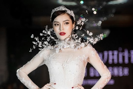 Hoa hậu Kỳ Duyên mặc váy cưới 3 tỷ, làm người mẫu chính trên sàn diễn