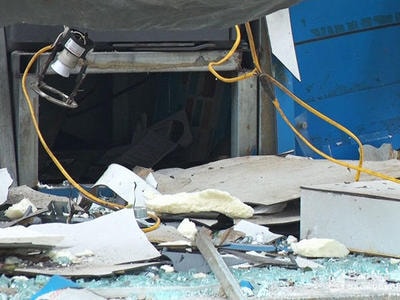 Ngân hàng khẳng định không mất tiền trong cây ATM bị nổ