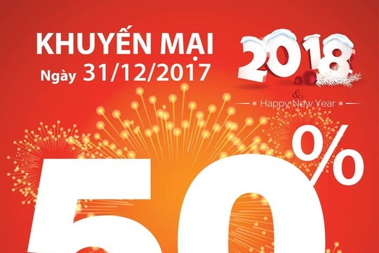 Viettel khuyến mại 50% giá trị thẻ nạp vào ngày 31/12/2017