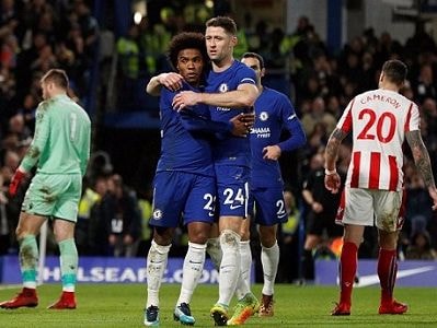 Đè bẹp Stoke, Chelsea chiếm ngôi nhì bảng của Man Utd