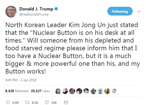Trump: 'Tôi có nút kích hoạt hạt nhân uy lực hơn nhiều của Kim Jong-un'