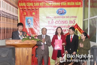 Doanh nghiệp tư nhân đầu tiên ở Đô Lương thành lập chi bộ Đảng