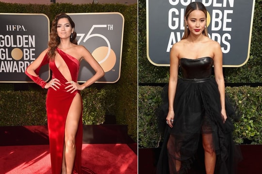 Những thảm họa thời trang trên thảm đỏ Quả cầu vàng 2018