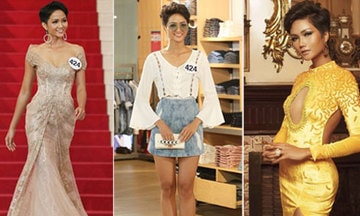 Loạt váy áo giúp H'Hen Niê tỏa sáng tại Hoa hậu Hoàn vũ Việt Nam 2017