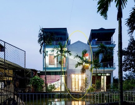 Cận cảnh ngôi nhà 700 triệu đồng ốp gạch thông gió ở mặt tiền 