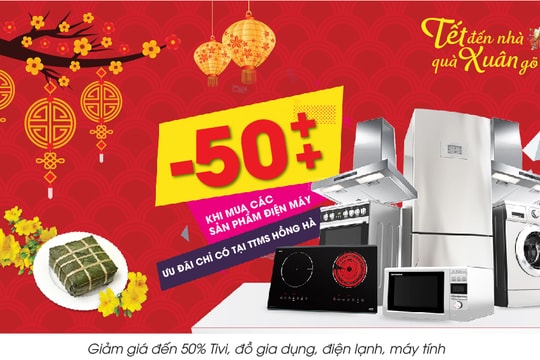 Trung tâm mua sắm Hồng Hà giảm giá đến 50% dịp Tết
